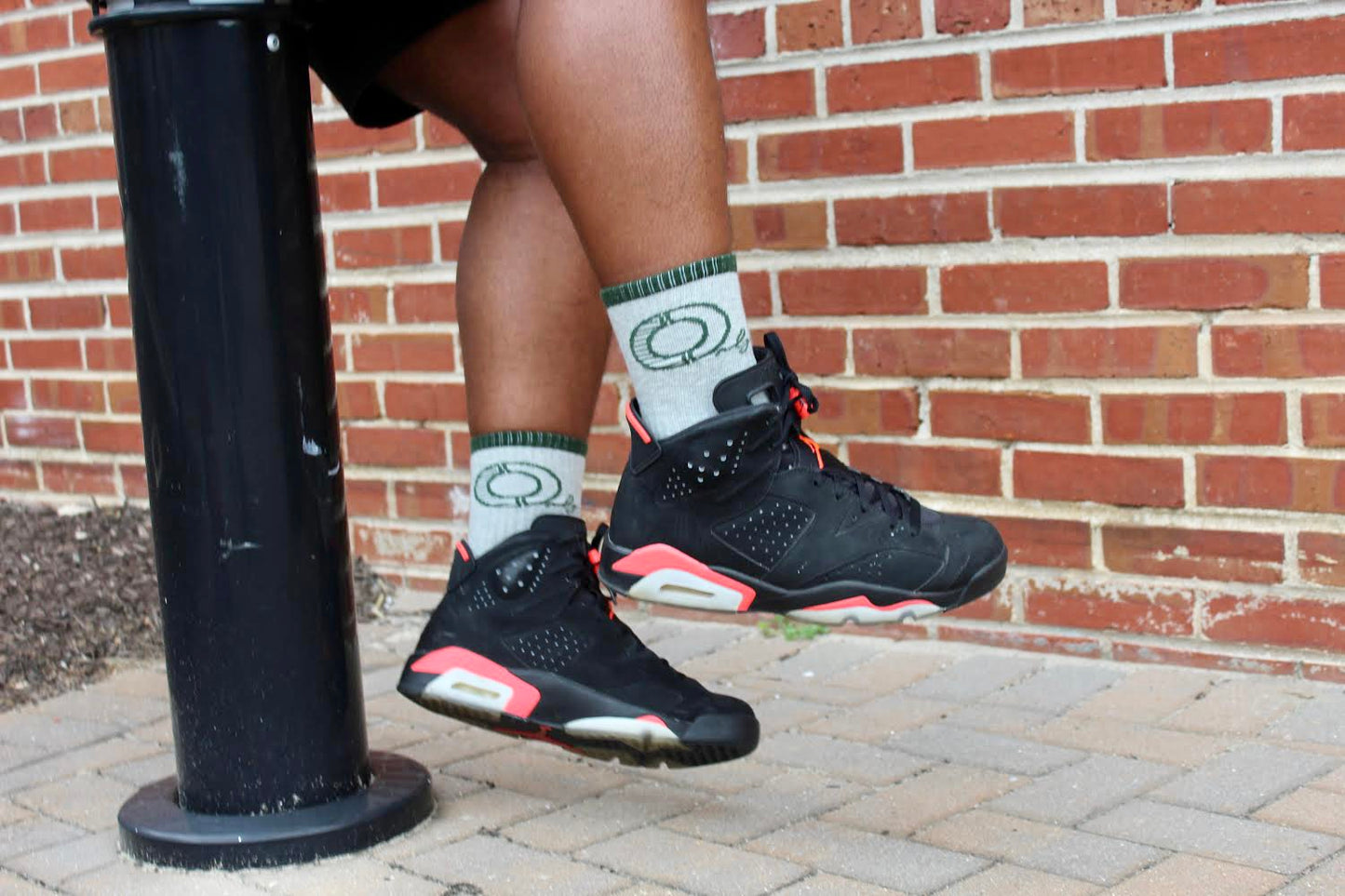 Forest Green Socks Gray/Dark Green