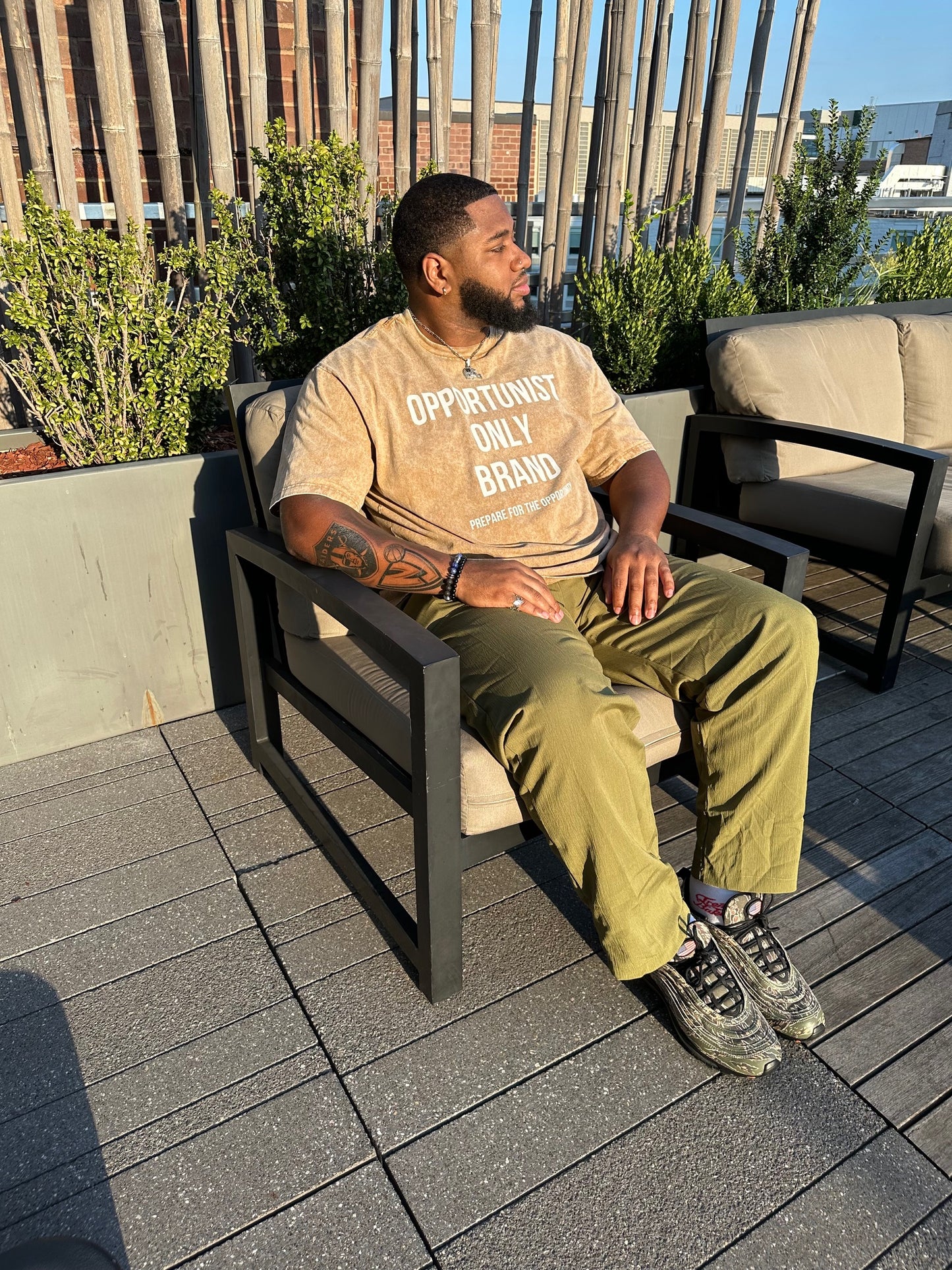 Opportunist Only Tan Heavyweight Tee