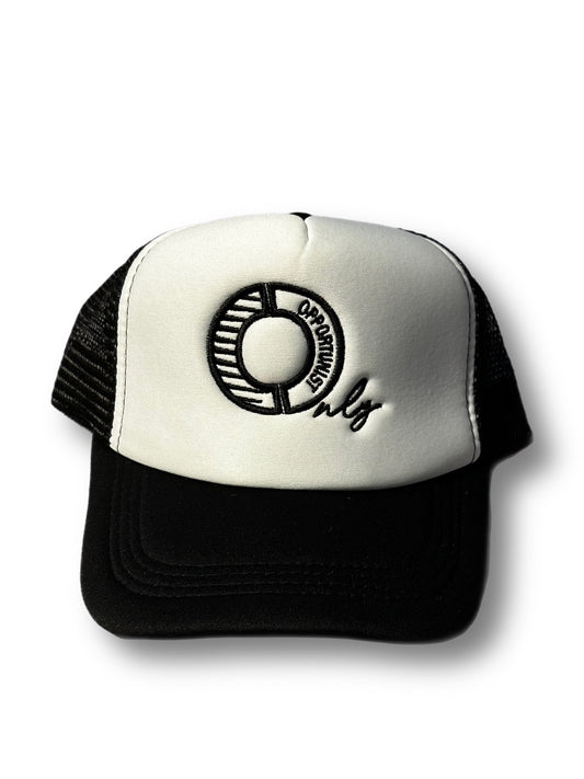 The Daily Black/White Trucker Hat